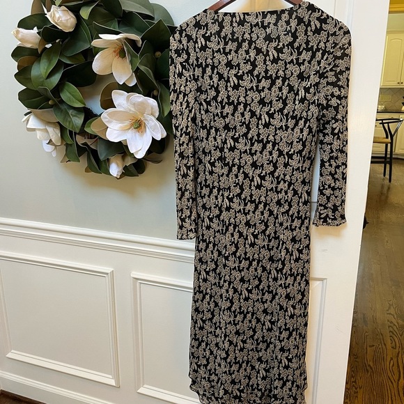 Donna Ricco Sz 10 Floral Black and White Dress - Picture 2 of 4
